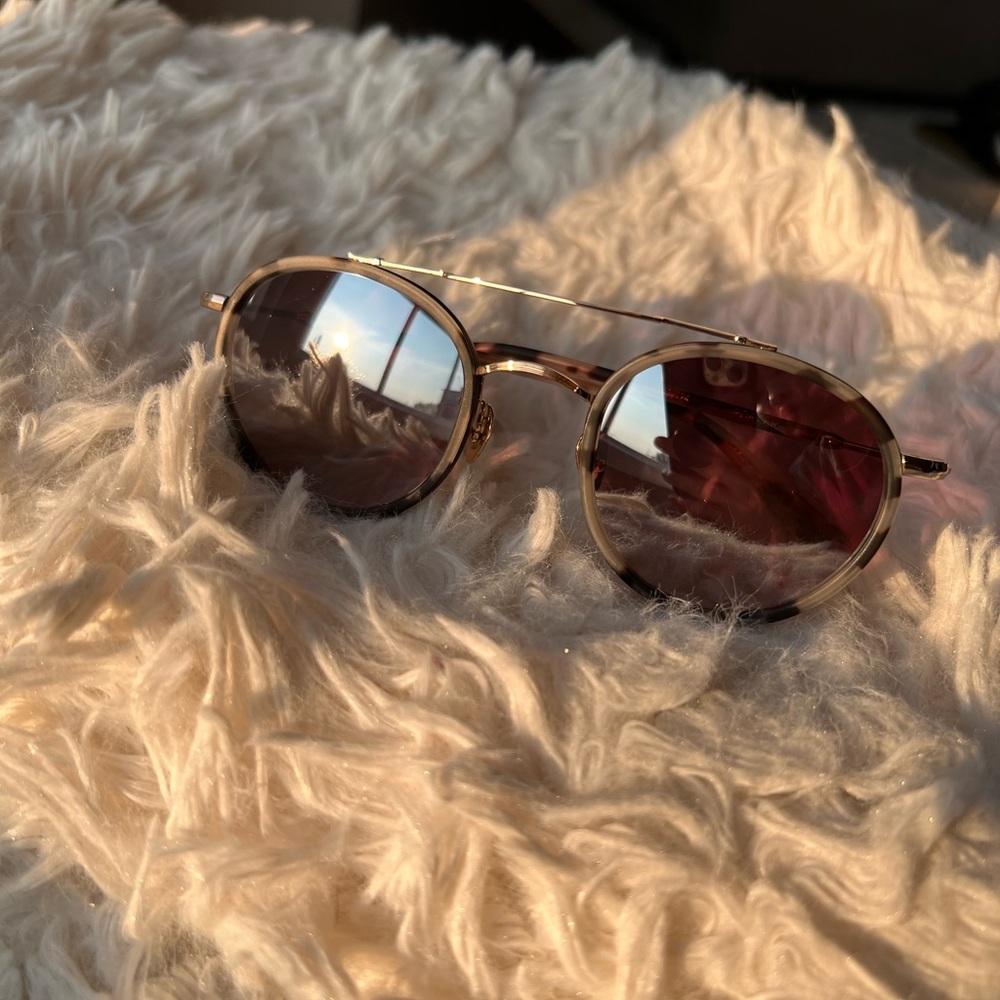 NWT. KREWE PORTER | 24K TITANIUM + MATTE BLACK + MATTE SUNDAY TORTOISE MIRRORED - Picture 6 of 16